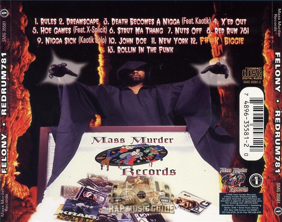 Felony - Redrum 781: CD | Rap Music Guide